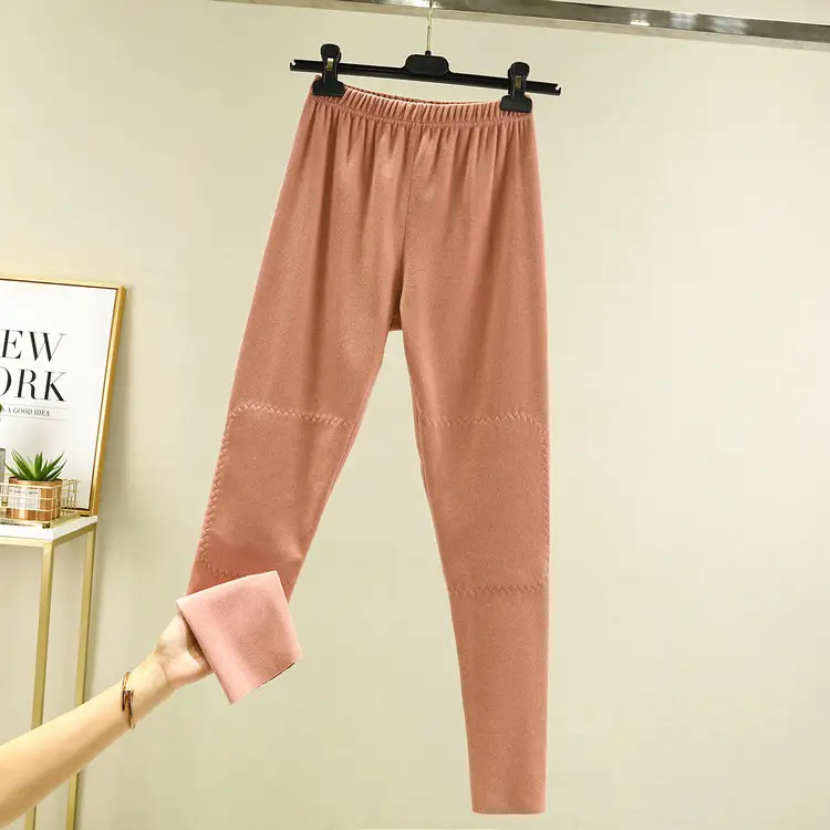 2020 Warm Korean-style Fleece Pants Pink - Image 3