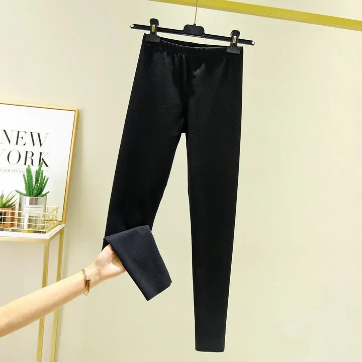 2020 Warm Korean-style Fleece Pants Pink - Image 9