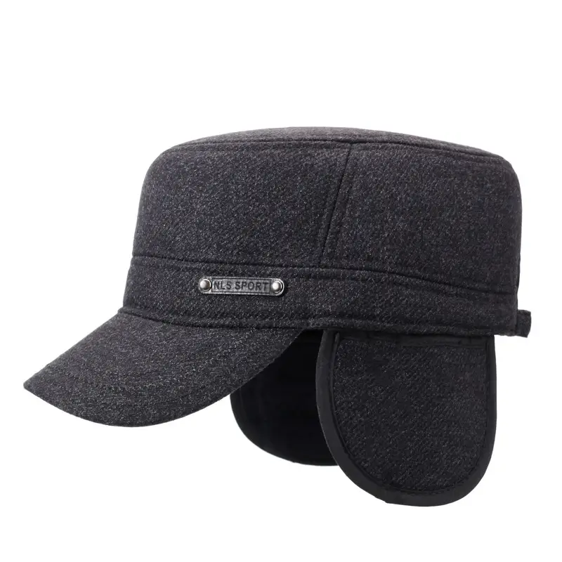 Men's Winter Wool Duck Cap Ear Protection Warm Cap Clothing Accessories - Image 6