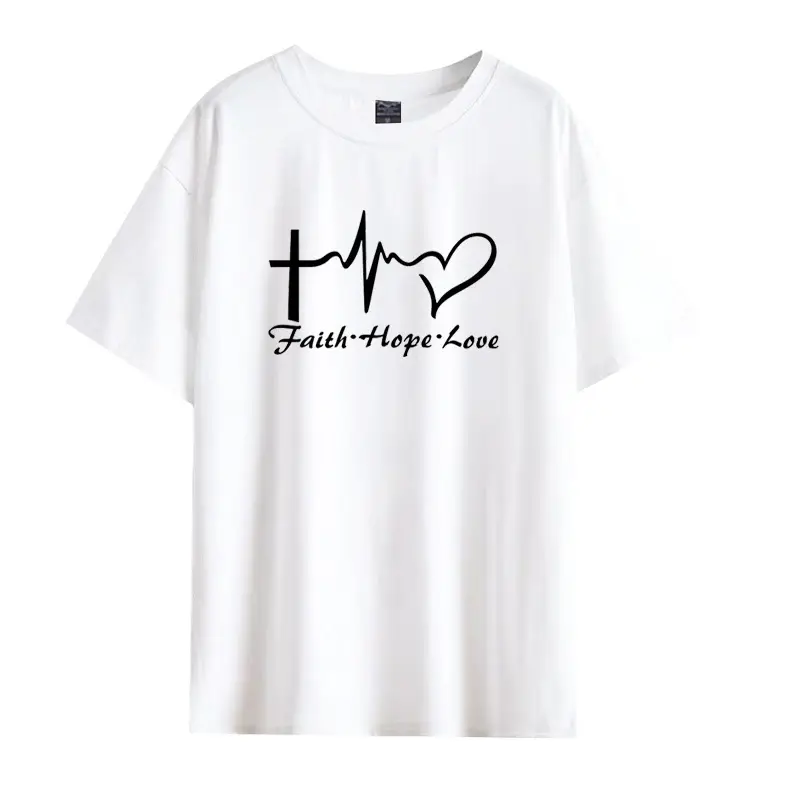 Green Faith Hope Love T-Shirt for Women