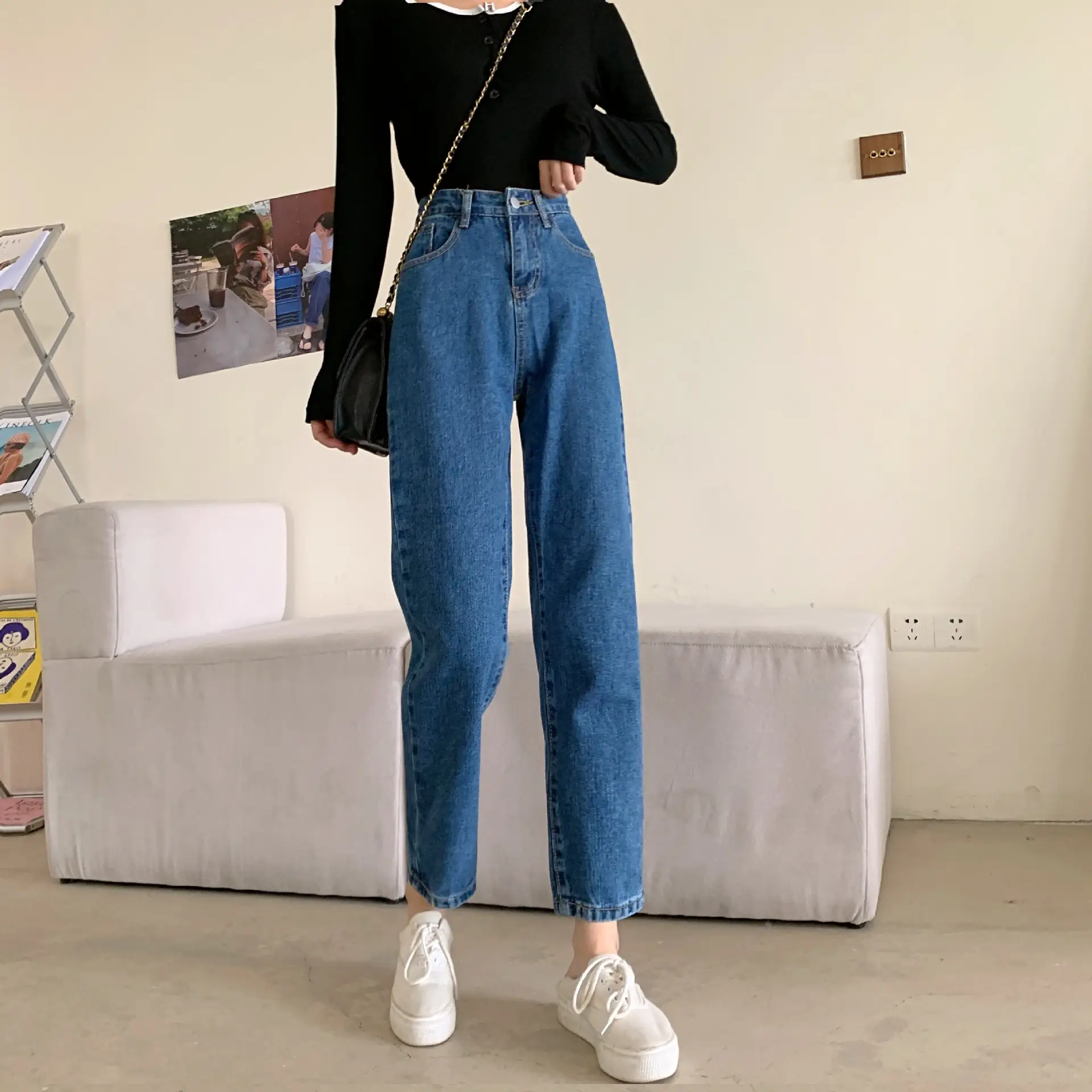 High Waist Slimming Jeans Women 2020 Winter - Image 8