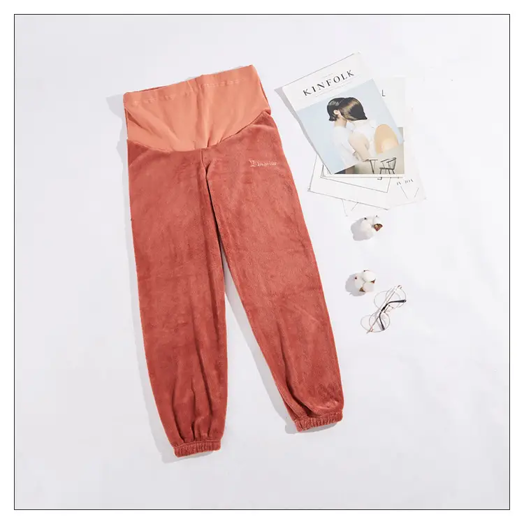 Warm Velvet Pants for Pregnant Women Autumn Winter - Image 3