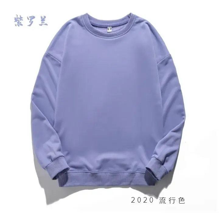 Red Round Neck Sweatshirt for Men Women Loose College Style