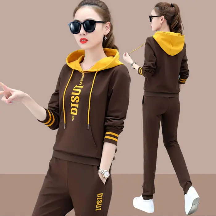 2025 Plus Size Black Red Hoodie Track Suit - Image 3