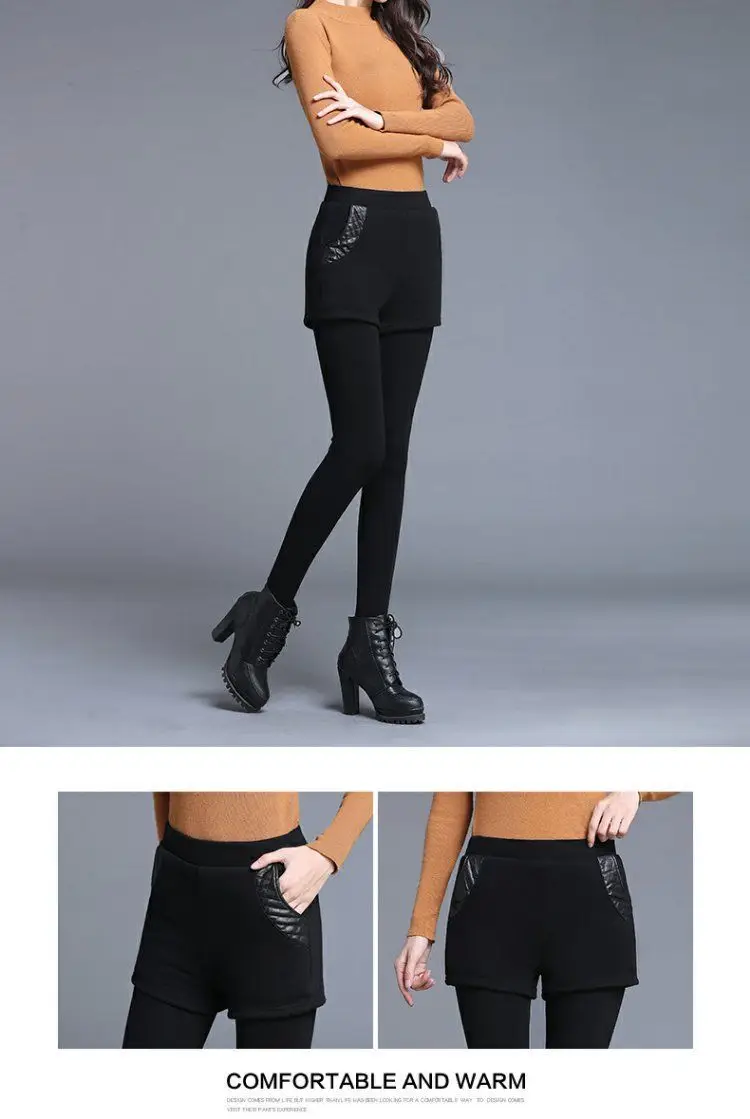 Women Fleece Leggings 20°C Warmth Padded Shorts — feature 14