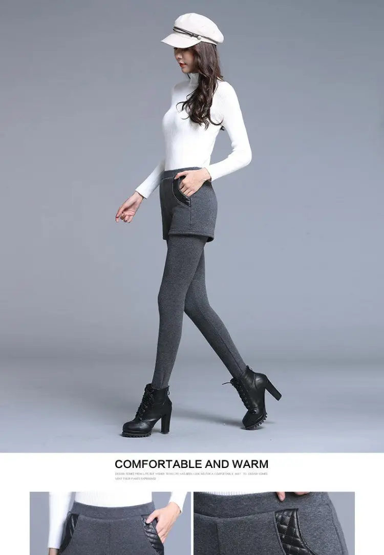 Women Fleece Leggings 20°C Warmth Padded Shorts — feature 17