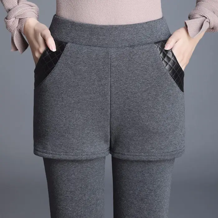 Women Fleece Leggings 20°C Warmth Padded Shorts - Image 2