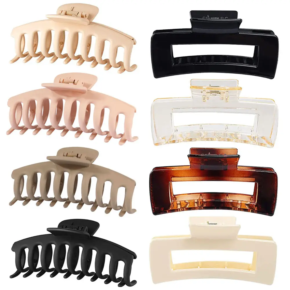 Frosted Claw Hair Clip Large Non-Slip Rubber - Image 13