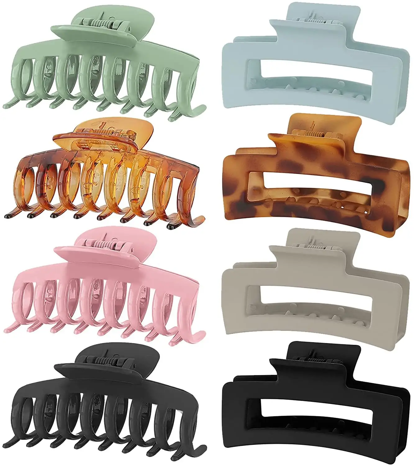 Frosted Claw Hair Clip Large Non-Slip Rubber - Image 14