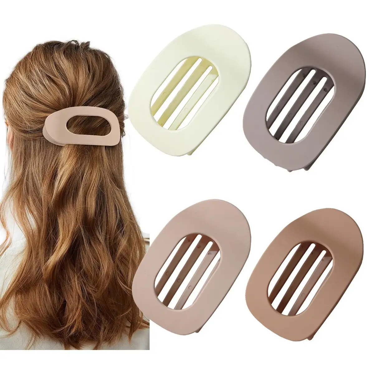 Frosted Claw Hair Clip Large Non-Slip Rubber - Image 6