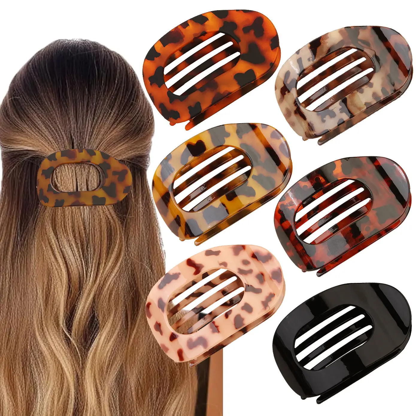 Frosted Claw Hair Clip Large Non-Slip Rubber - Image 7