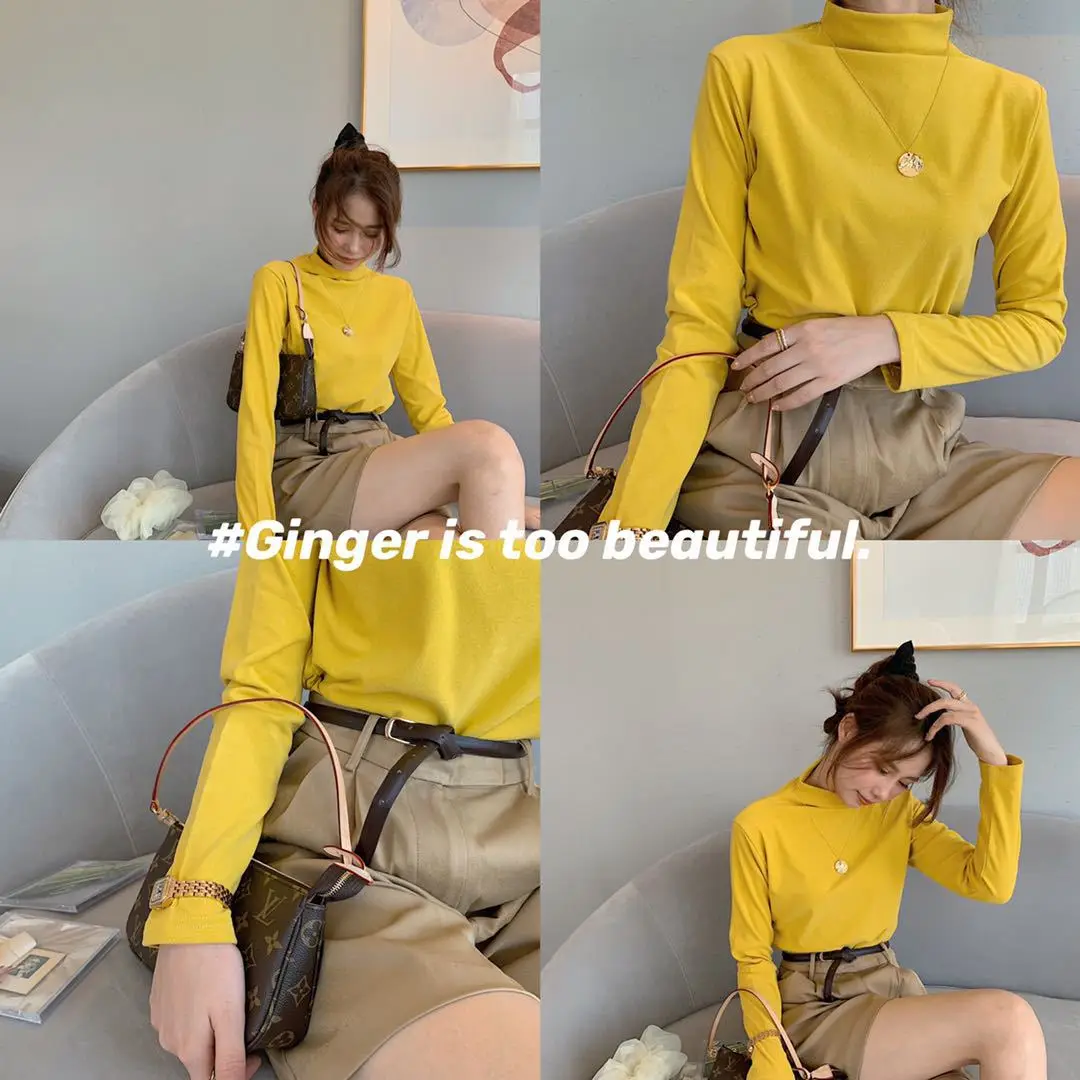 Women's Velvet Collar Shirt Autumn Winter Slim Fit Heart Warm - Image 7