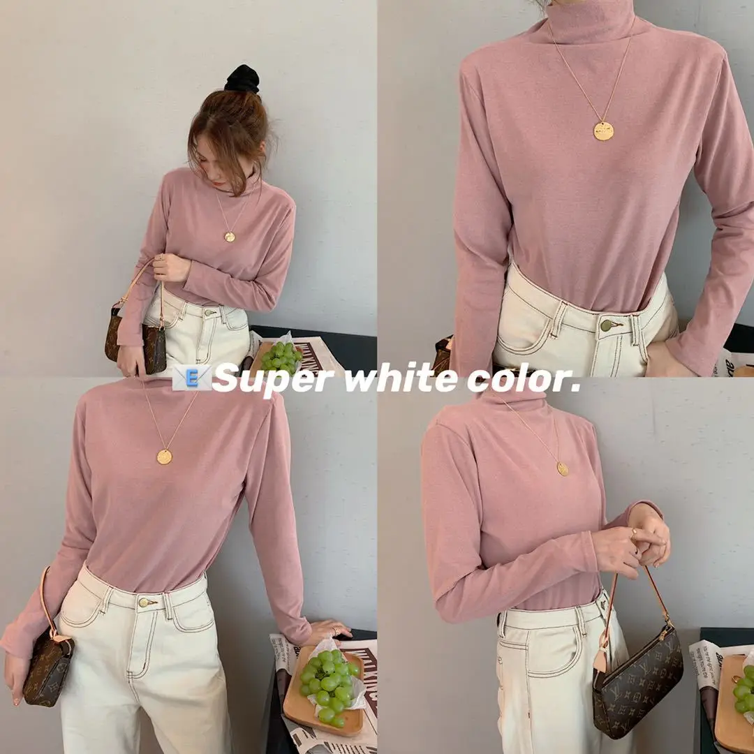 Women's Velvet Collar Shirt Autumn Winter Slim Fit Heart Warm - Image 8
