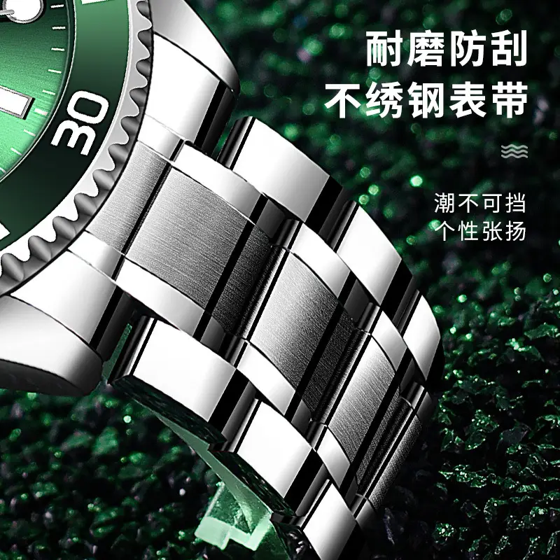 Ayershi Luminous Green Submariner Watch for Men - Image 6