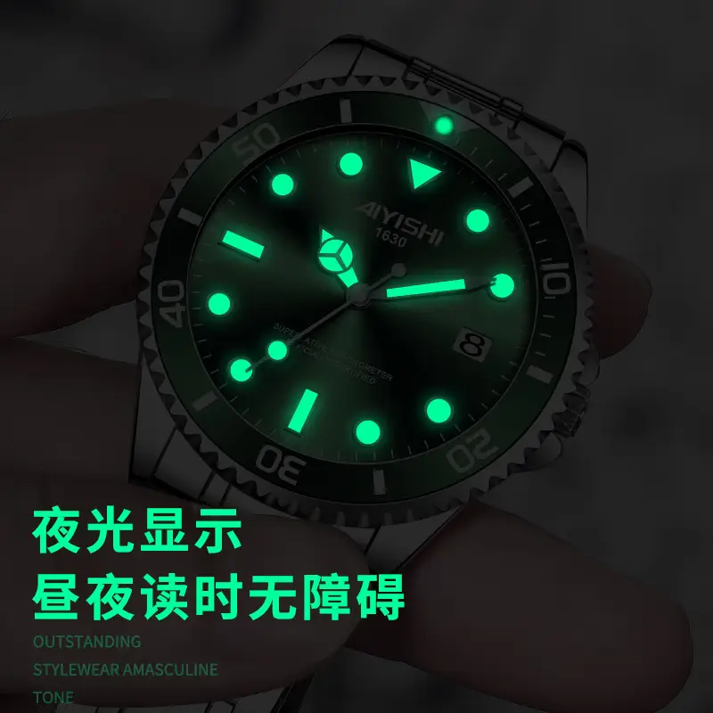 Ayershi Luminous Green Submariner Watch for Men - Image 7