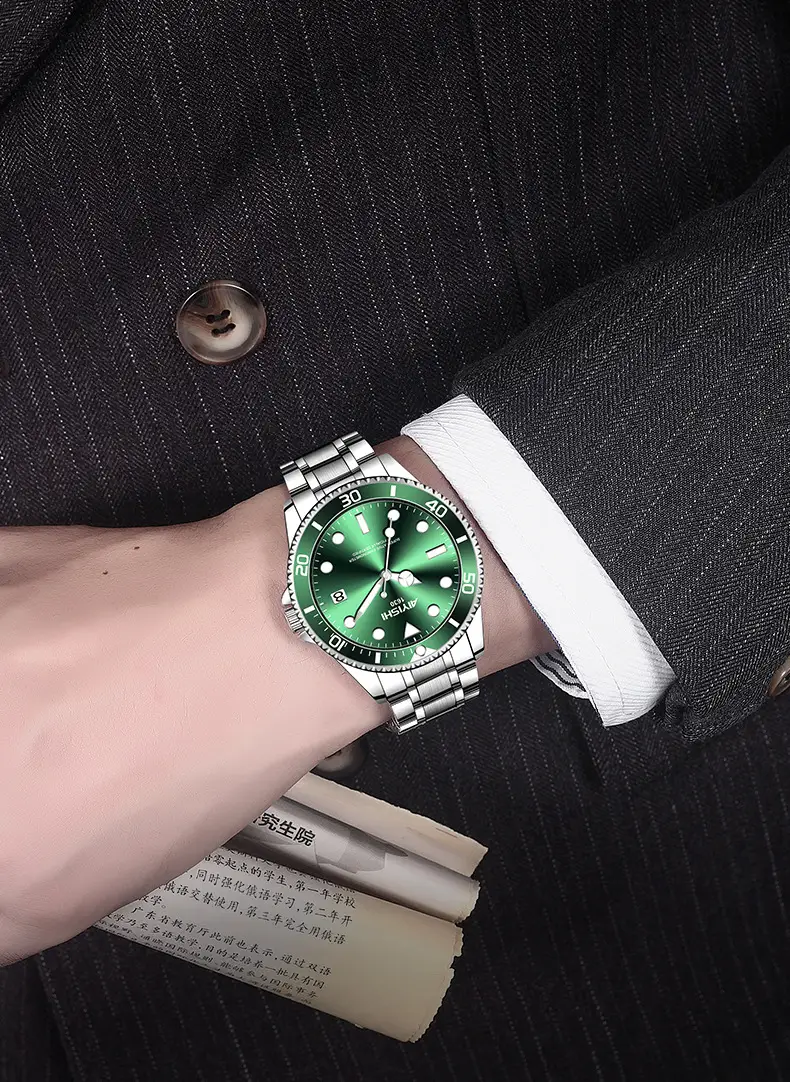 Ayershi Luminous Green Submariner Watch for Men — feature 15