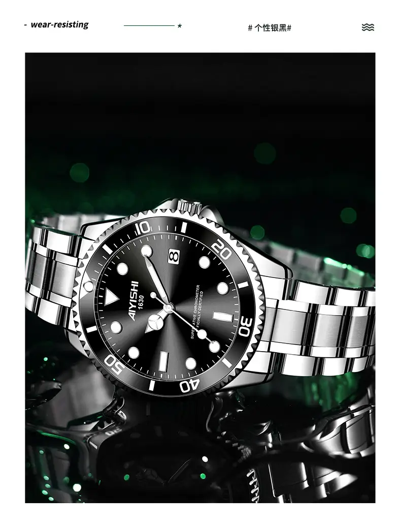 Ayershi Luminous Green Submariner Watch for Men — feature 20