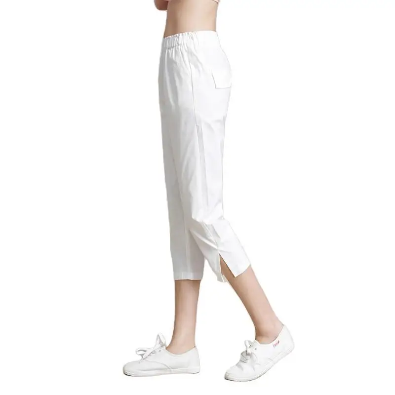 Women Orange Cropped Pants Spring Summer 2019 - Image 11