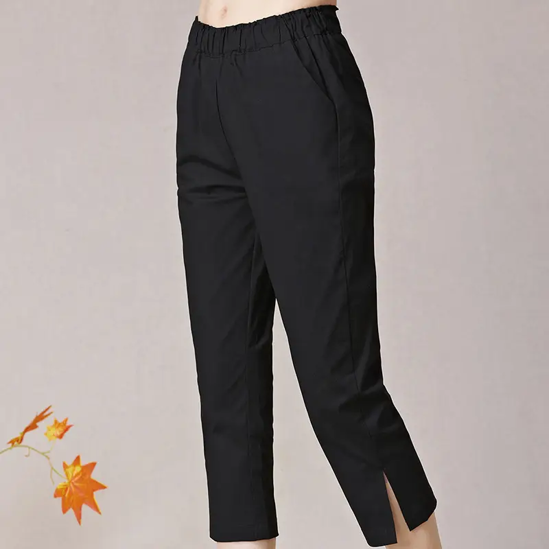 Women Orange Cropped Pants Spring Summer 2019 - Image 2