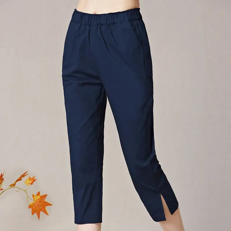 Women Orange Cropped Pants Spring Summer 2019 - Image 5
