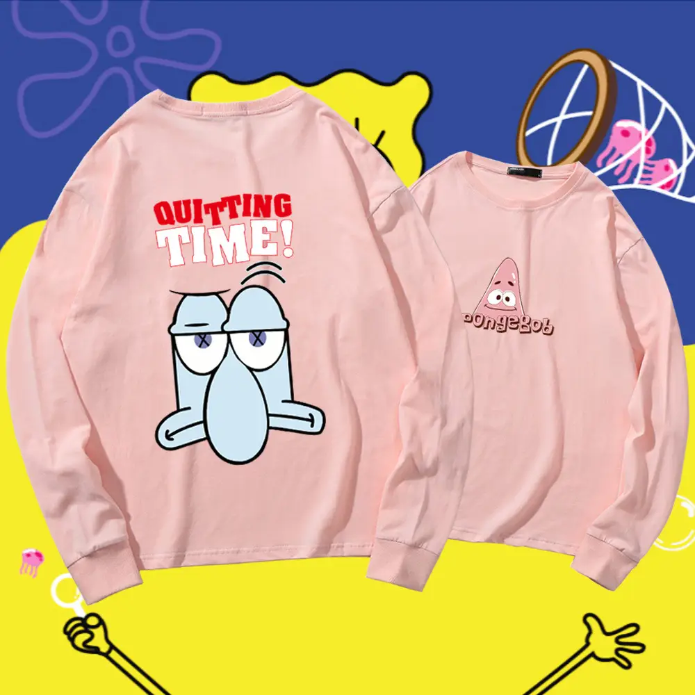 Spongebob Sweatshirt Set Navy Blue Long Sleeve