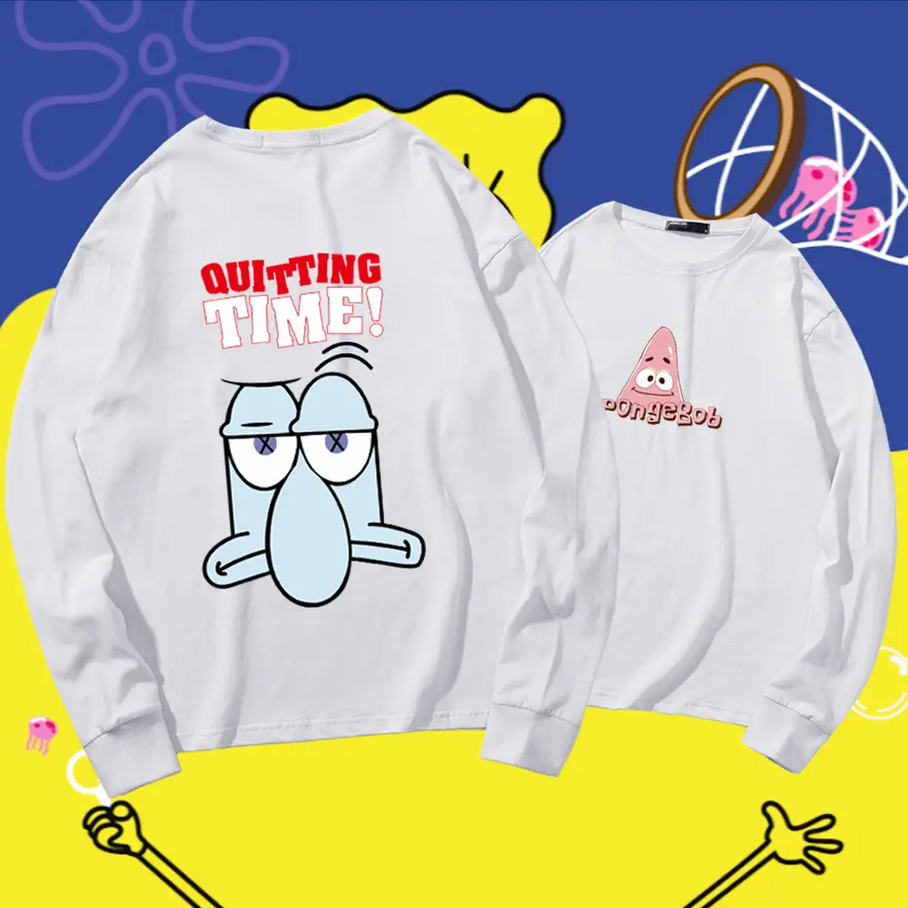 Spongebob Sweatshirt Set Navy Blue Long Sleeve