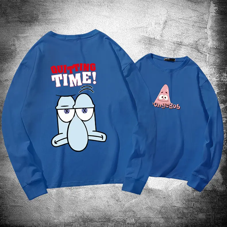 Spongebob Sweatshirt Set Navy Blue Long Sleeve