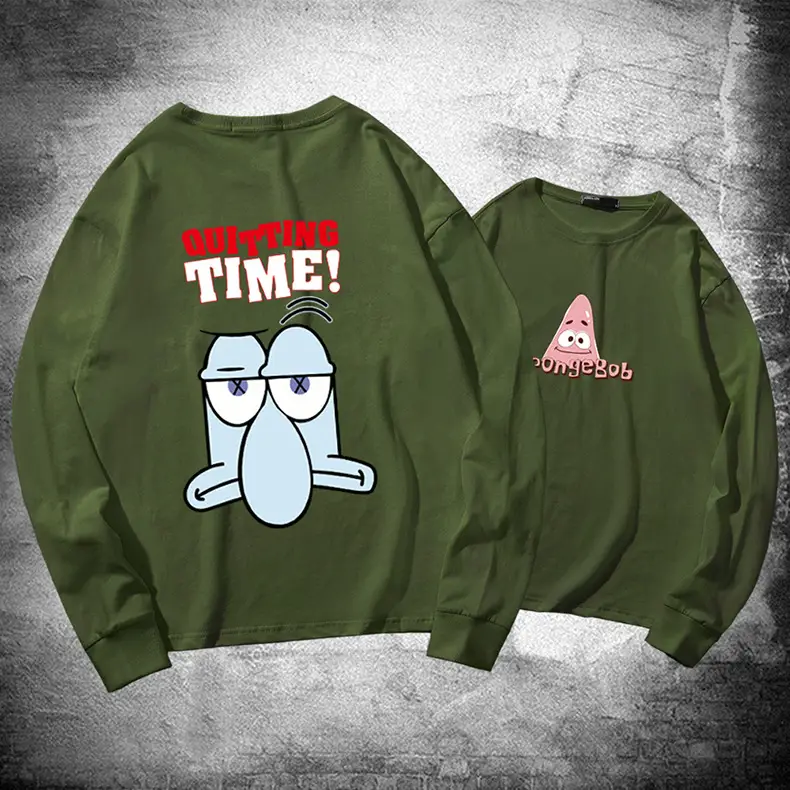 Spongebob Sweatshirt Set Navy Blue Long Sleeve