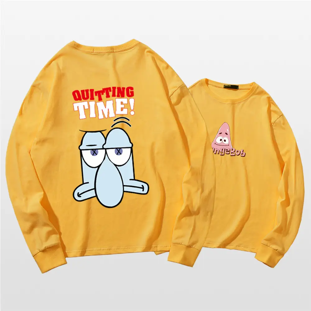 Spongebob Sweatshirt Set Navy Blue Long Sleeve