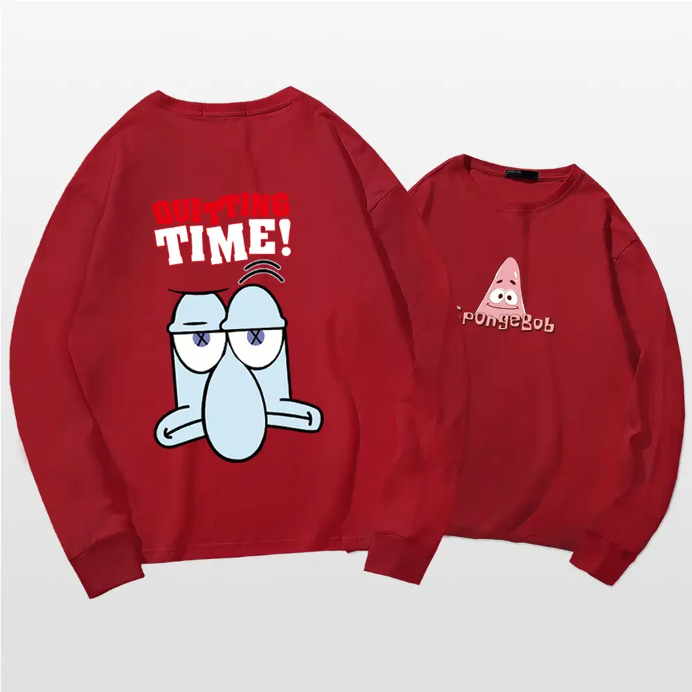 Spongebob Sweatshirt Set Navy Blue Long Sleeve