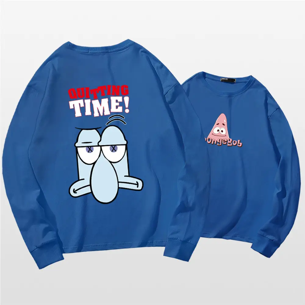 Spongebob Sweatshirt Set Navy Blue Long Sleeve