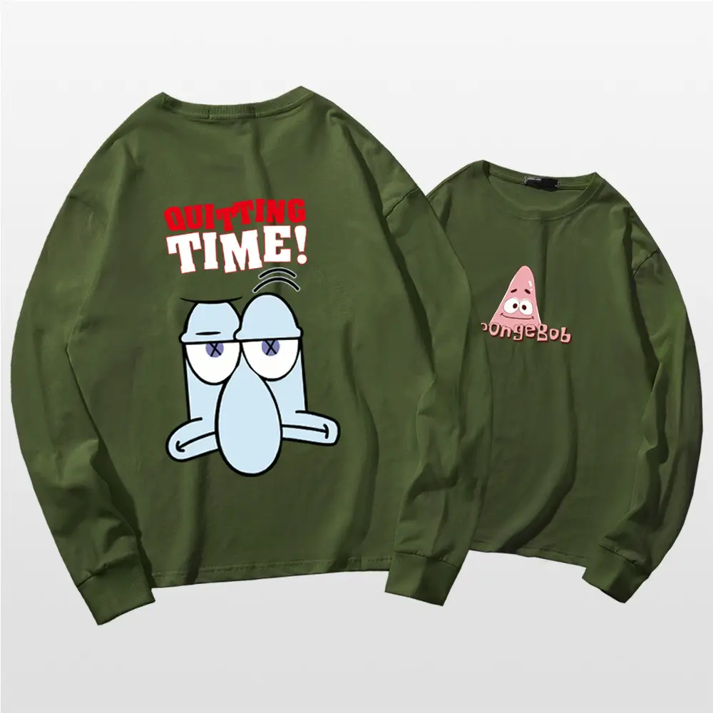 Spongebob Sweatshirt Set Navy Blue Long Sleeve