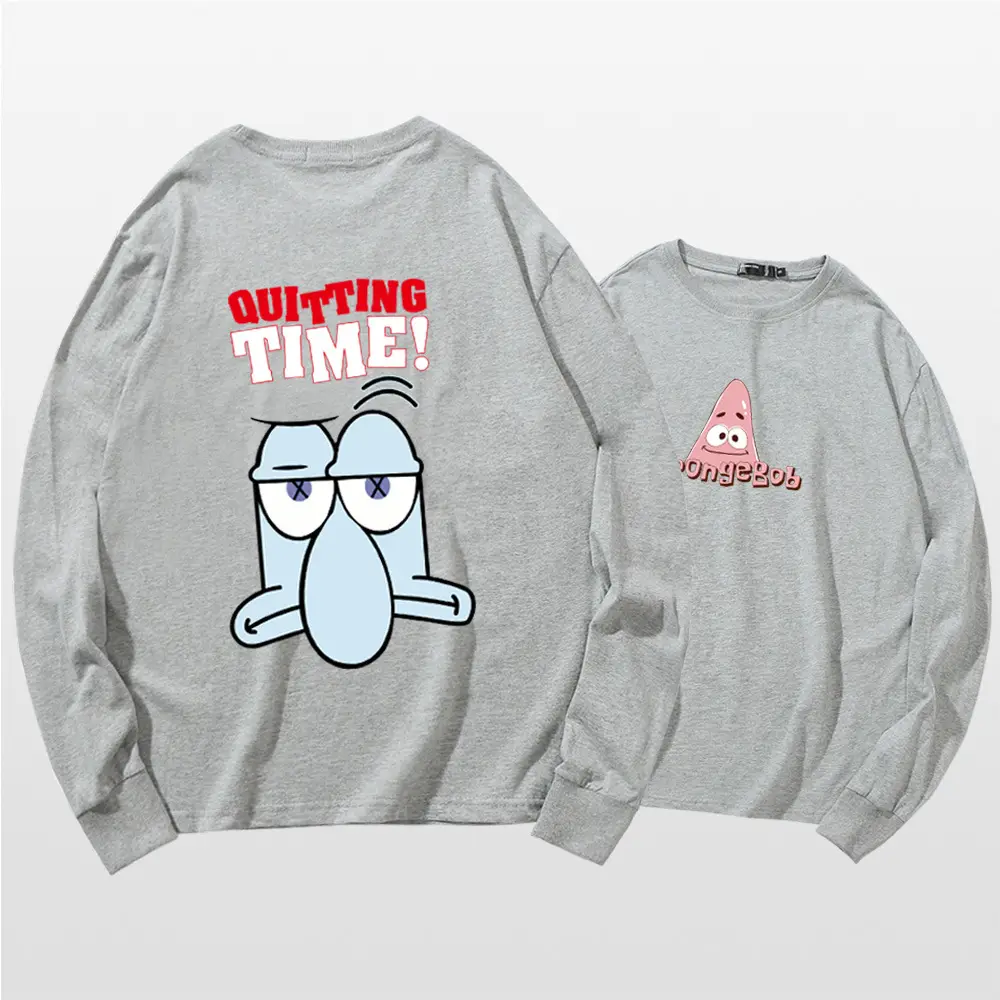Spongebob Sweatshirt Set Navy Blue Long Sleeve