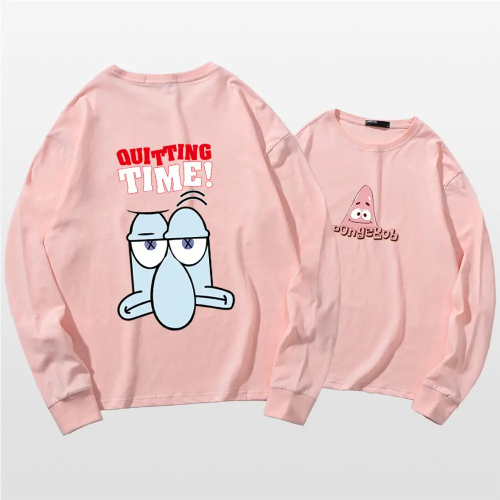 Spongebob Sweatshirt Set Navy Blue Long Sleeve