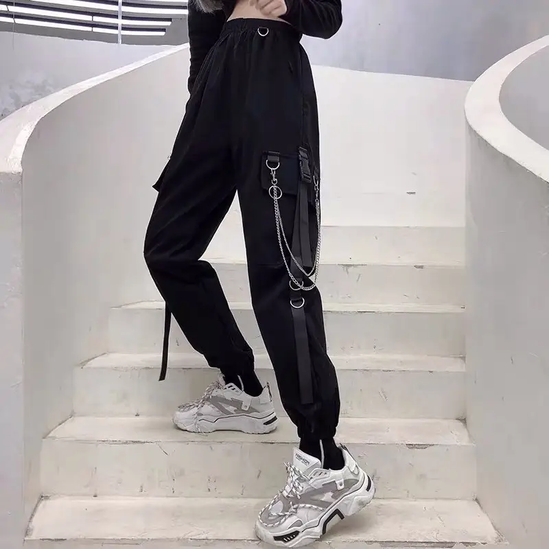 Black Toe Slim Fit High Waist Track Pants Set - Image 6