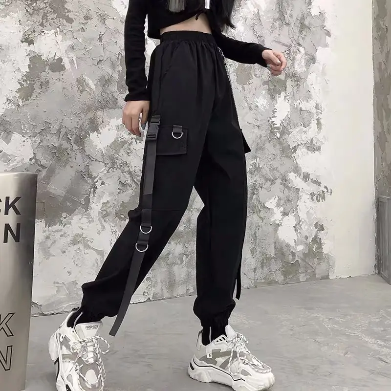 Black Toe Slim Fit High Waist Track Pants Set — feature 10