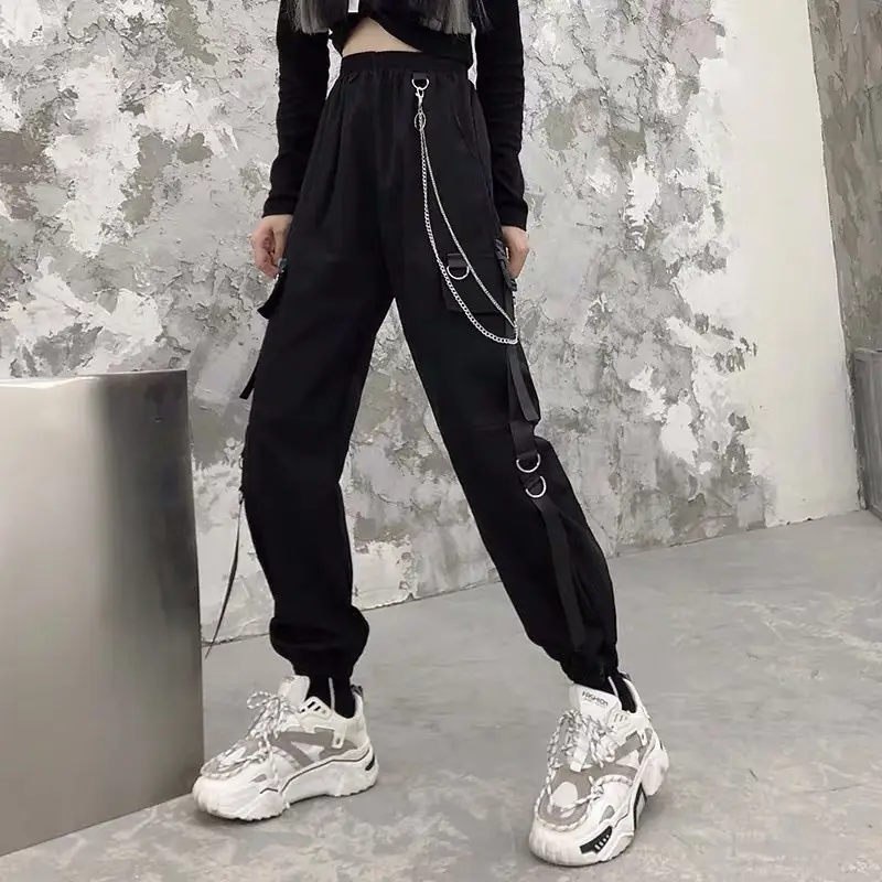 Black Toe Slim Fit High Waist Track Pants Set — feature 11