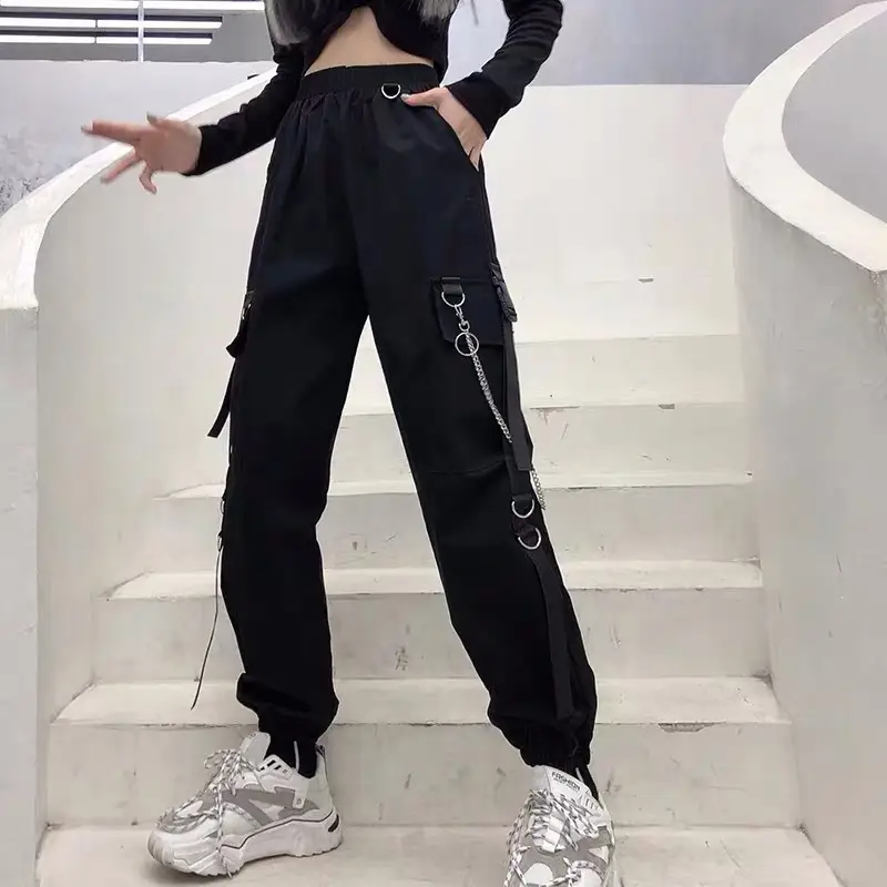 Black Toe Slim Fit High Waist Track Pants Set — feature 14