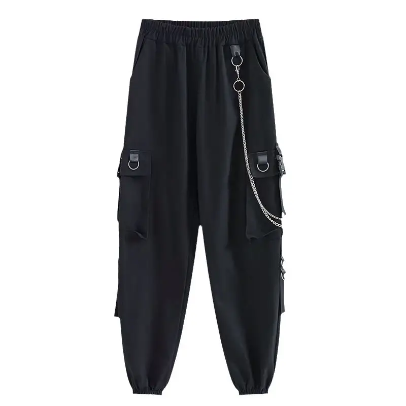 Women Slimming Black Pants Autumn Loose Straight Korean Style - Image 7