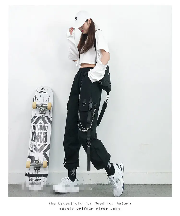 Women Slimming Black Pants Autumn Loose Straight Korean Style — feature 10