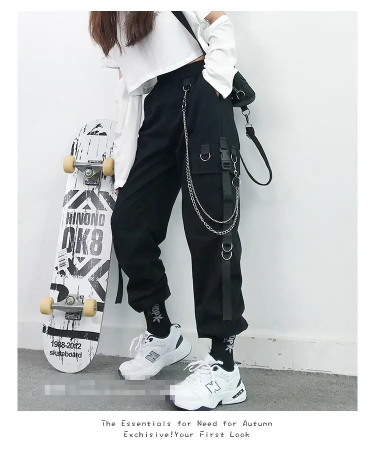 Women Slimming Black Pants Autumn Loose Straight Korean Style — feature 13