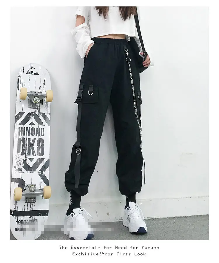 Women Slimming Black Pants Autumn Loose Straight Korean Style — feature 16