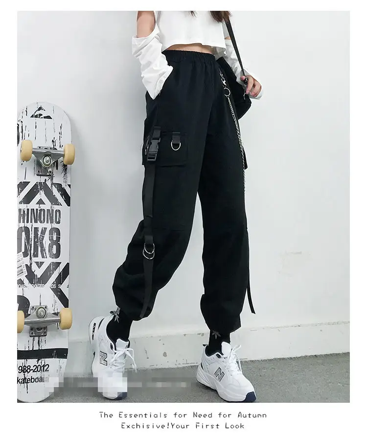 Women Slimming Black Pants Autumn Loose Straight Korean Style — feature 17