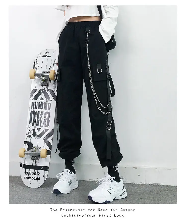 Women Slimming Black Pants Autumn Loose Straight Korean Style — feature 5