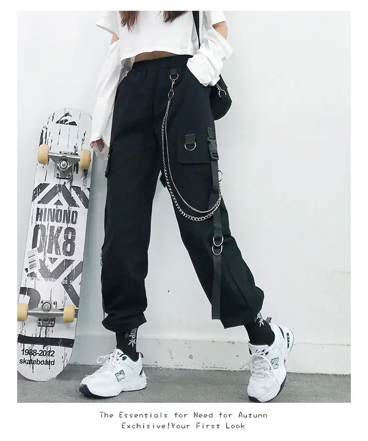 Women Slimming Black Pants Autumn Loose Straight Korean Style — feature 7