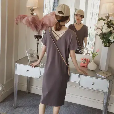 Backless V-Neck Dress for Women Summer 2025 - Image 2