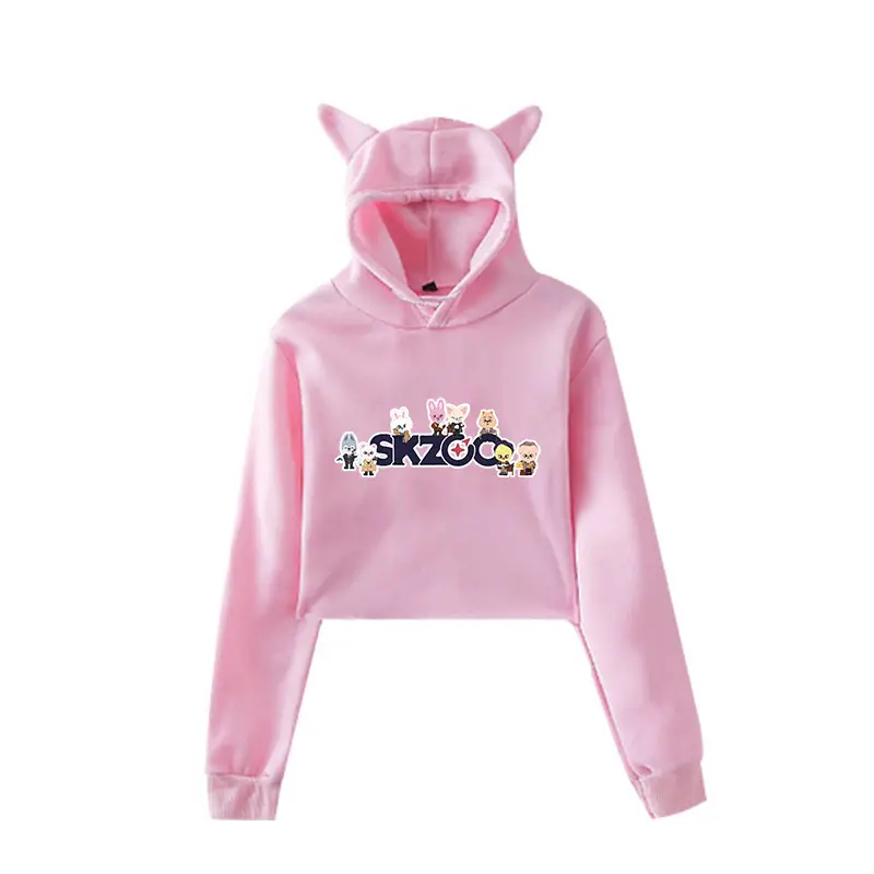 2019 ATEEZ White Hooded Sweatshirt with Cat Ears - Image 22