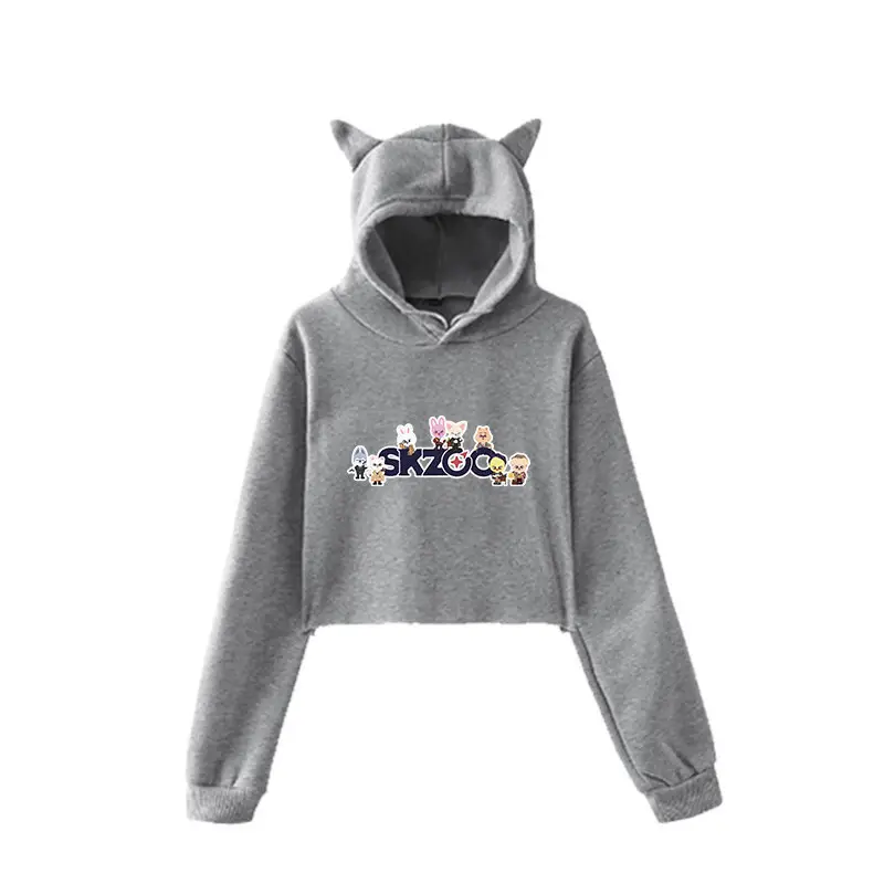 2019 ATEEZ White Hooded Sweatshirt with Cat Ears - Image 23