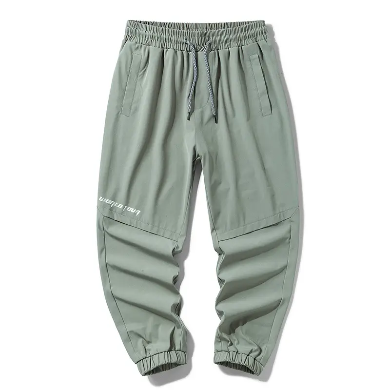 Men Printed Casual Pants Grey 2025 Winter - Image 2