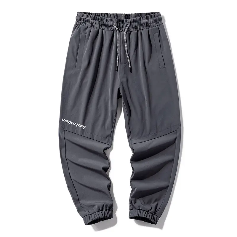 Men Printed Casual Pants Grey 2025 Winter - Image 4